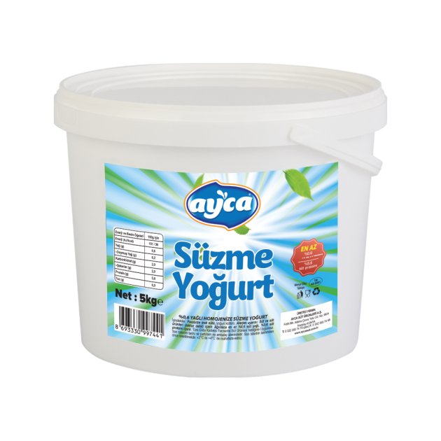 5 kg Az Yağlı Süzme Yoğurt