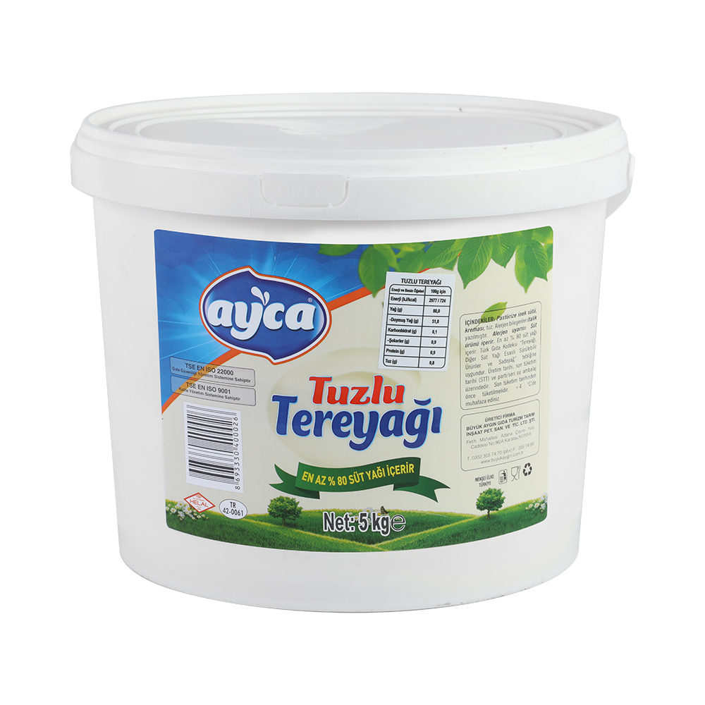 5 kg Kova Tereyağı (Tuzlu/Tuzsuz)