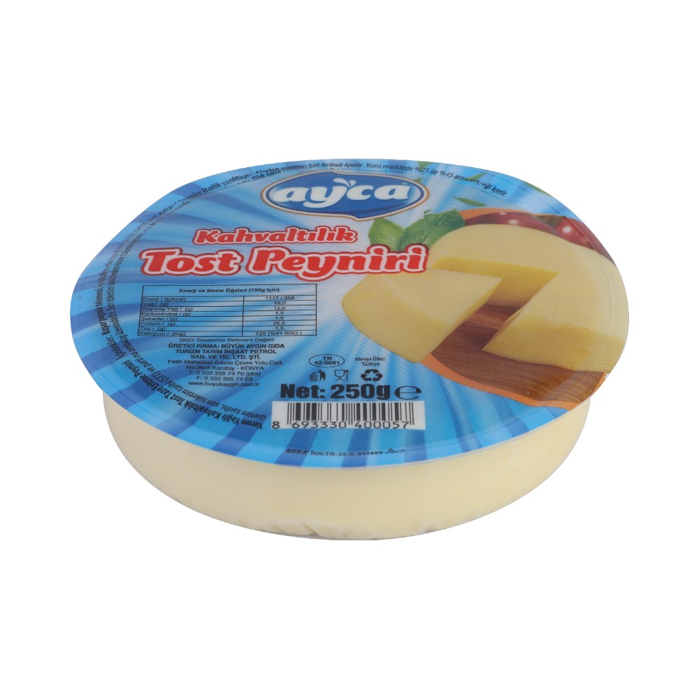 250 gr Yarım Yağlı Kahvaltılık Tost Peyniri