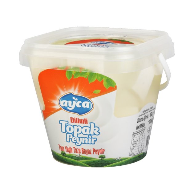 850 gr Tam Yağlı Dilim Topak Peynir