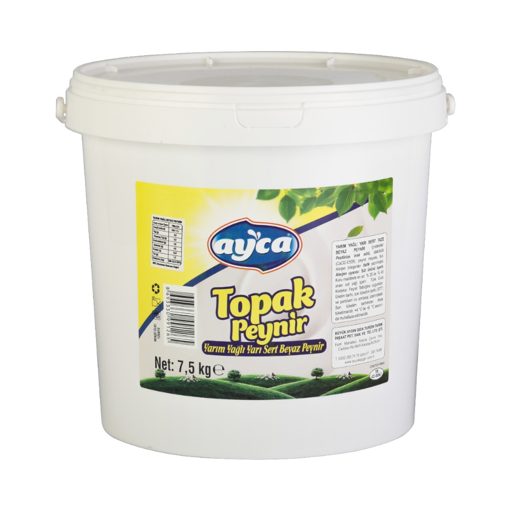 7,5 kg Yarım Yağlı Topak Peynir