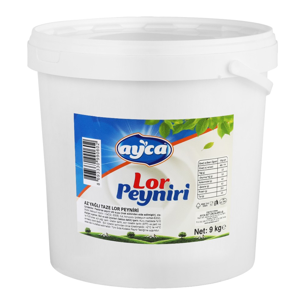9 Kg Az Yağlı Lor Peyniri